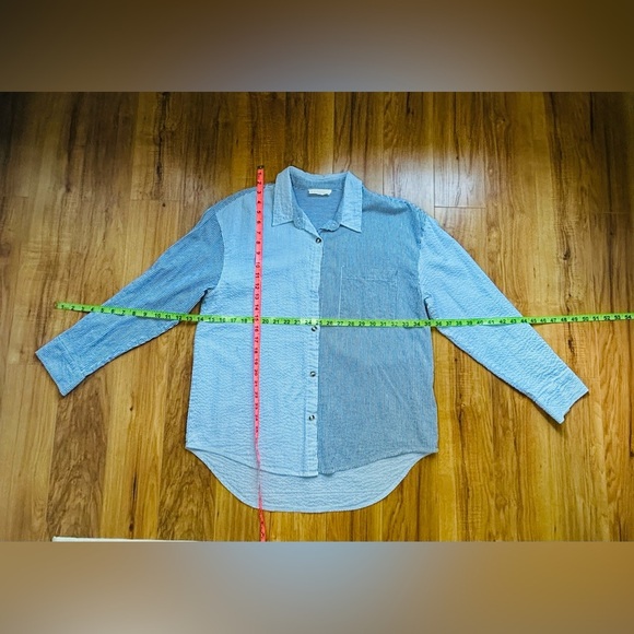 Together Blue and White Striped Women's Shirt - Picture 4 of 13